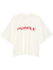 Purple Brand Wordmark logo-print cotton T-shirt