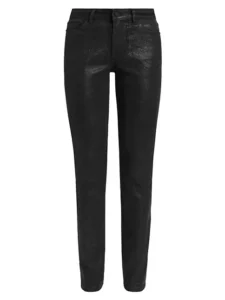 Purple Brand Glitter Mid-Rise Skinny Jeans