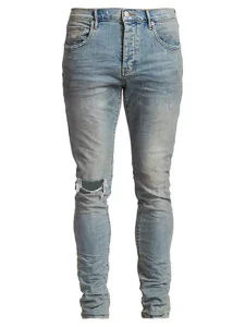 Purple Brand Distressed Stretch-Skinny Jeans