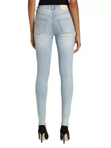 Purple Brand Mid-Rise Coated Skinny Jeans