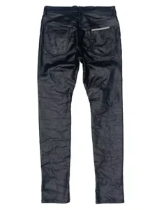 Purple Brand Patent Film Cargo Low-Rise Pants