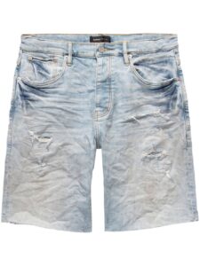 Purple Brand logo-patch denim shorts