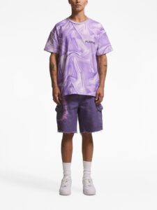 Purple Brand tie-dye cargo shorts